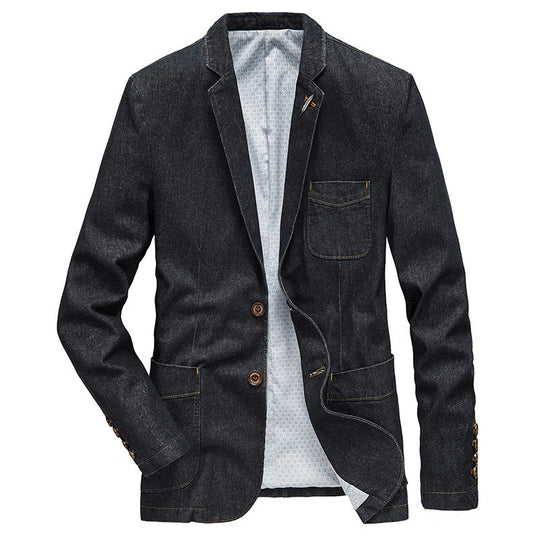 Herren Denim-Sakko mit legerer Schnittführung, aufgesetzten Taschen und feinem Innenfutter Nord Taschen