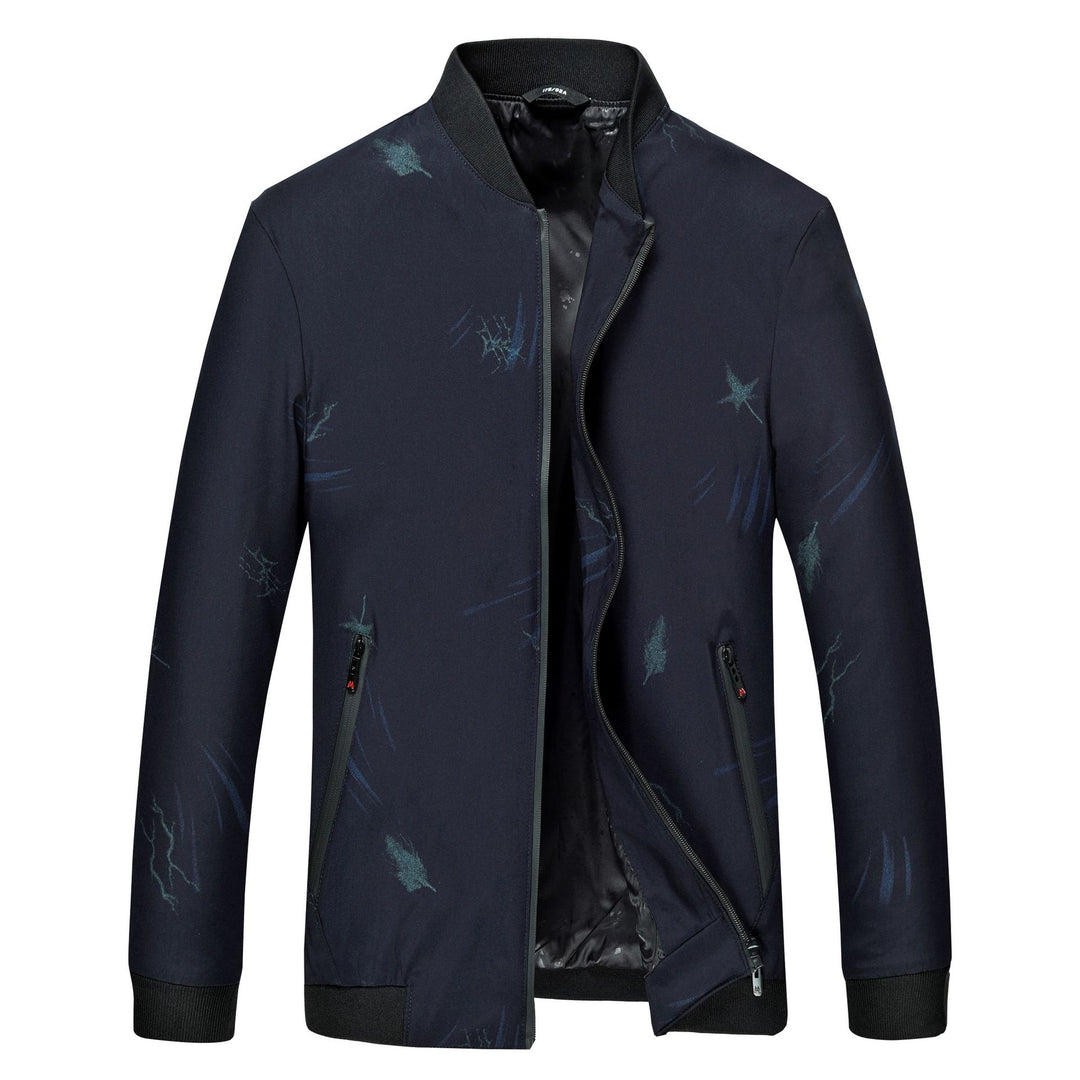 Herren Leichter Bomber mit dezentem Allover-Print, wasserabweisender Oberfläche und Reißverschlusstaschen Nord Taschen