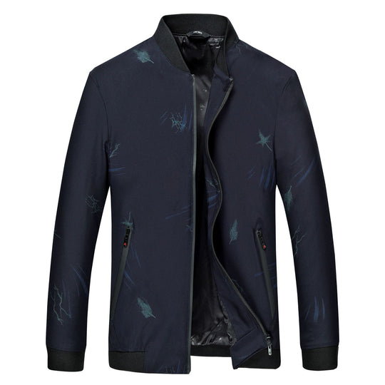 Herren Leichter Bomber mit dezentem Allover-Print, wasserabweisender Oberfläche und Reißverschlusstaschen Nord Taschen