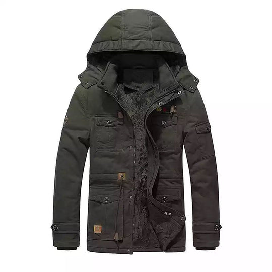 Herren Field-Parka mit Teddyfutter, Kapuze und Mehrzwecktaschen Nord Taschen
