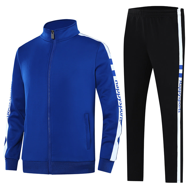 Unisex Modisches Freizeit-Trainingsset mit Stehkragen, Kontraststreifen und Reißverschluss Nord Taschen