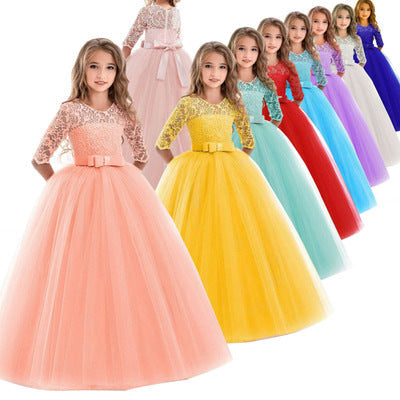 Damen Prinzessinnenkleid mit Spitzenoberteil und Tüllrock