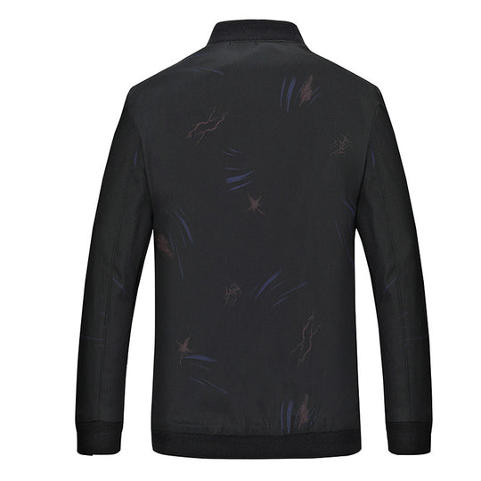Herren Leichter Bomber mit dezentem Allover-Print, wasserabweisender Oberfläche und Reißverschlusstaschen Nord Taschen