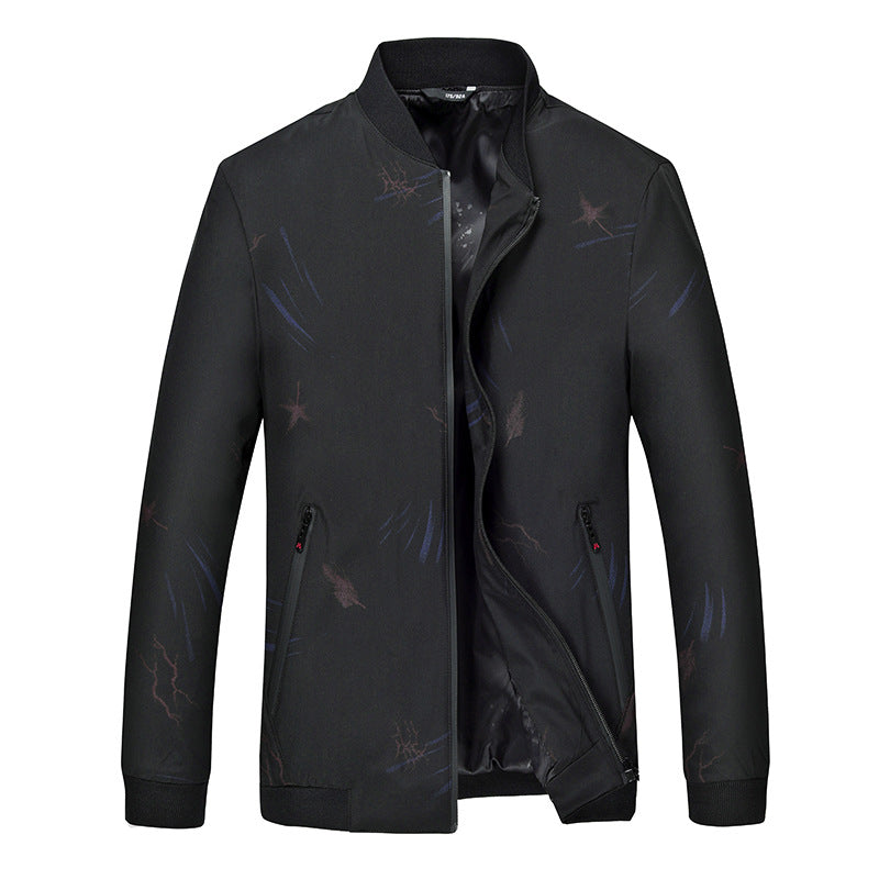 Herren Leichter Bomber mit dezentem Allover-Print, wasserabweisender Oberfläche und Reißverschlusstaschen Nord Taschen