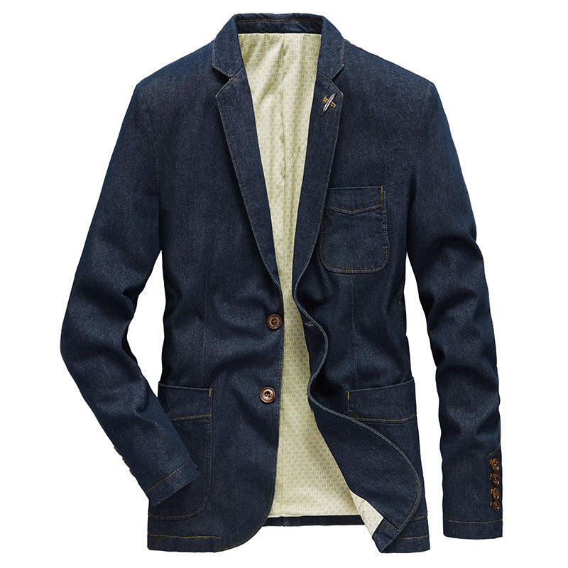 Herren Denim-Sakko mit legerer Schnittführung, aufgesetzten Taschen und feinem Innenfutter Nord Taschen