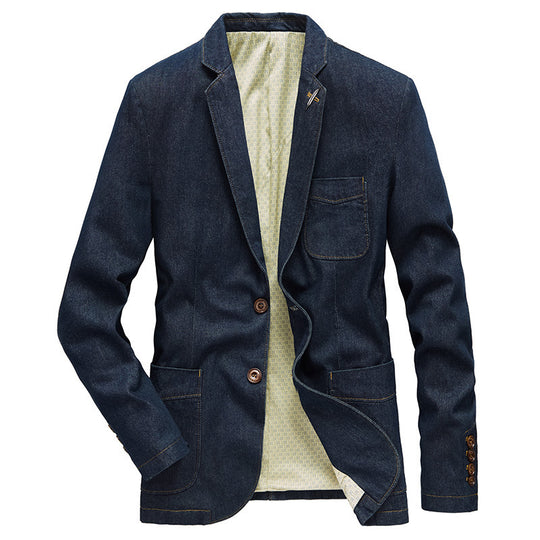 Herren Denim-Sakko mit legerer Schnittführung, aufgesetzten Taschen und feinem Innenfutter Nord Taschen