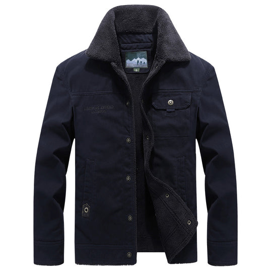 Herren Modische Arbeitsjacke mit Teddyfutter Nord Taschen