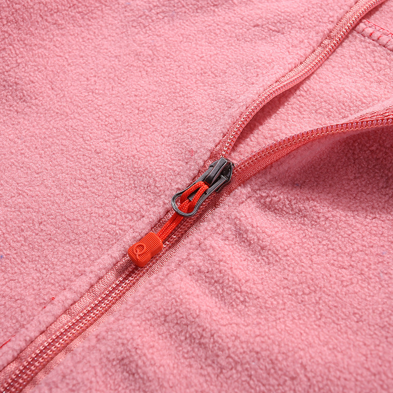 Damen Taillierte Fleecejacke mit Stehkragen und durchgehendem Reißverschluss Nord Taschen