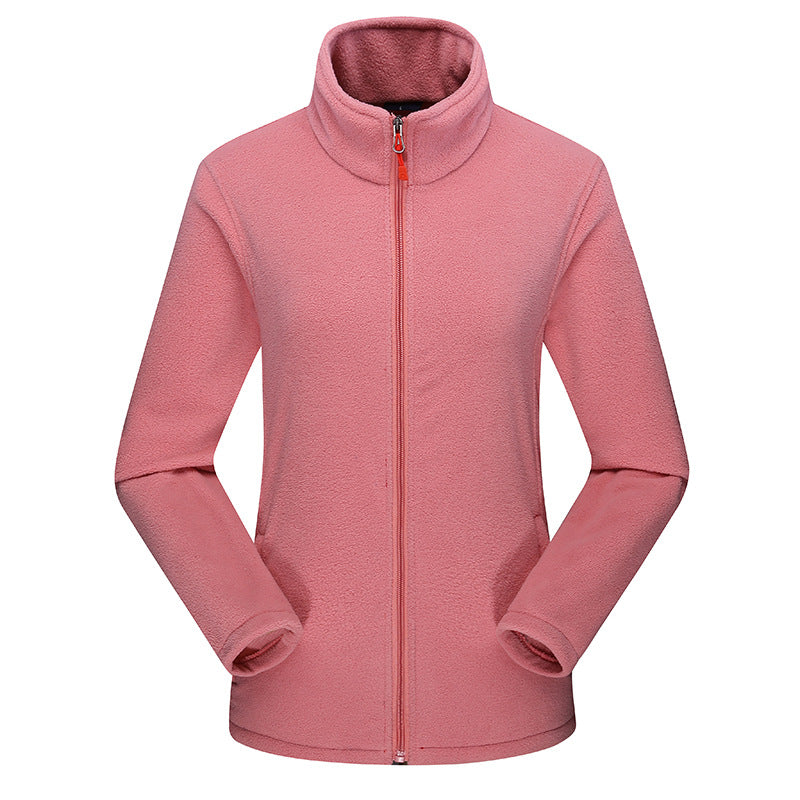 Damen Taillierte Fleecejacke mit Stehkragen und durchgehendem Reißverschluss Nord Taschen