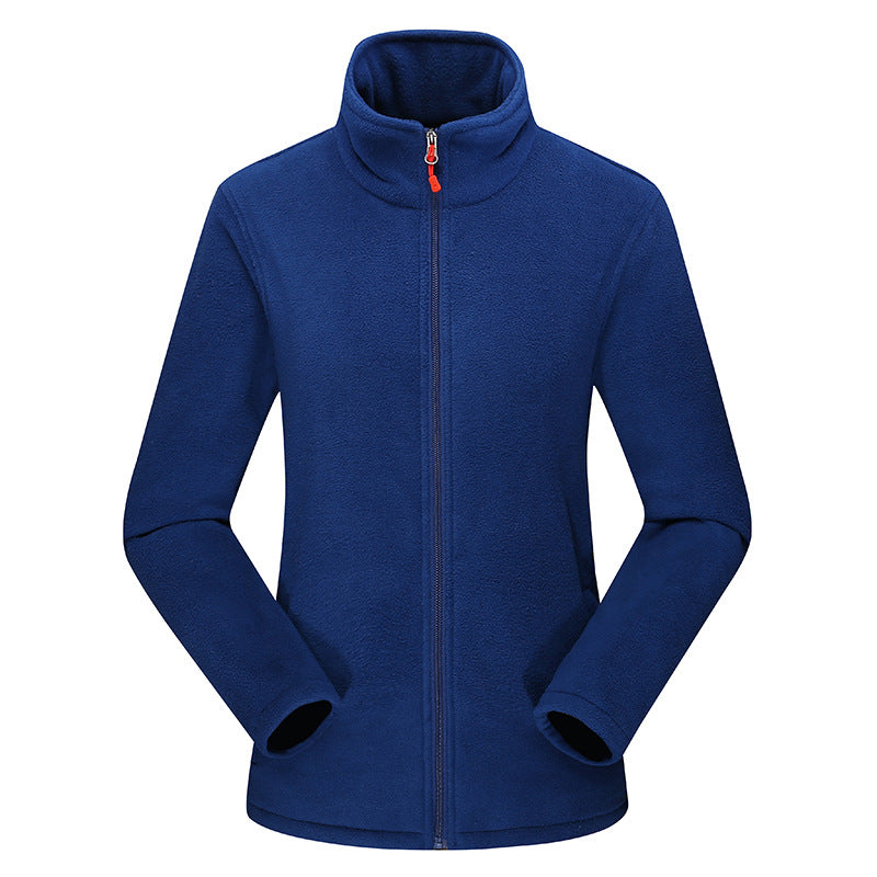 Damen Taillierte Fleecejacke mit Stehkragen und durchgehendem Reißverschluss Nord Taschen