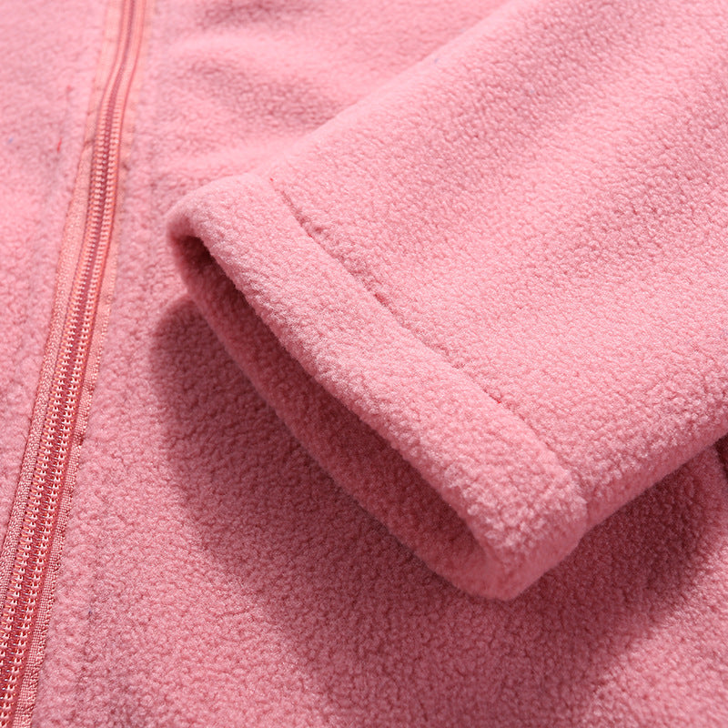Damen Taillierte Fleecejacke mit Stehkragen und durchgehendem Reißverschluss Nord Taschen