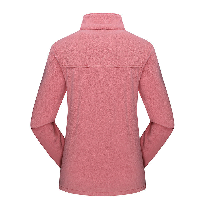 Damen Taillierte Fleecejacke mit Stehkragen und durchgehendem Reißverschluss Nord Taschen