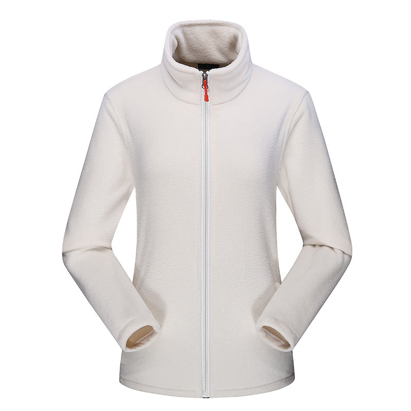 Damen Taillierte Fleecejacke mit Stehkragen und durchgehendem Reißverschluss Nord Taschen