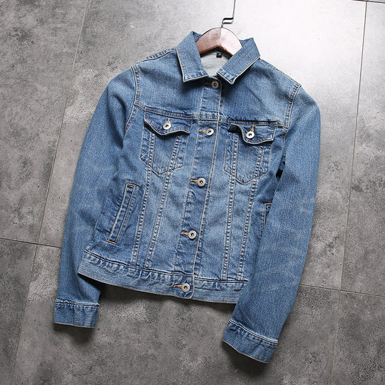 Herren schmal geschnittene Jeansjacke mit Brusttaschen und verstellbaren Manschetten Nord Taschen