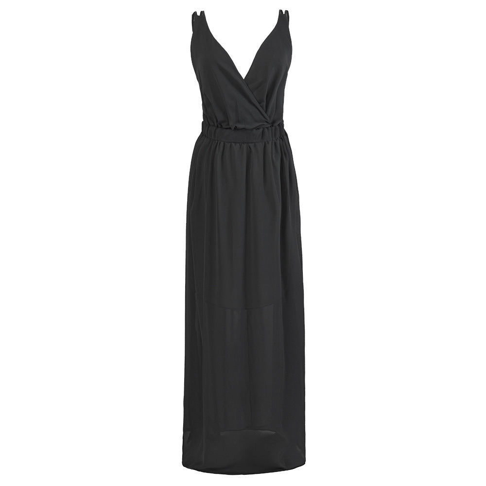 Damen Maxikleid mit elegantem Wickeldesign und schmeichelnder Silhouette