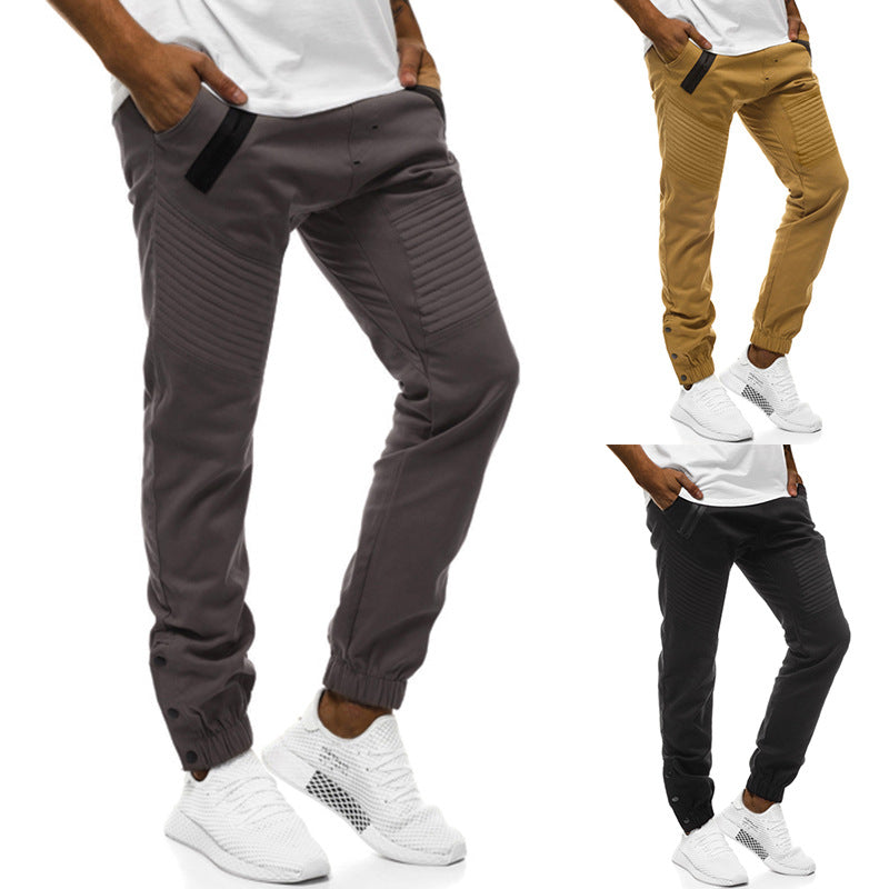 Herren Tech-Joggerhose mit gepolsterten Kniepaneelen, elastischem Tunnelzug und Druckknopf-Manschetten Nord Taschen
