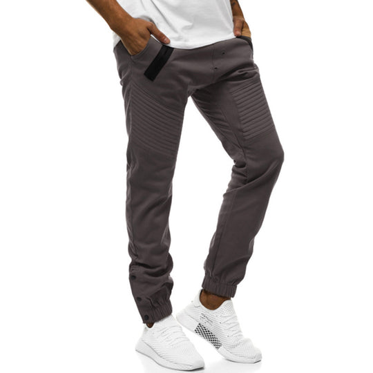 Herren Tech-Joggerhose mit gepolsterten Kniepaneelen, elastischem Tunnelzug und Druckknopf-Manschetten Nord Taschen