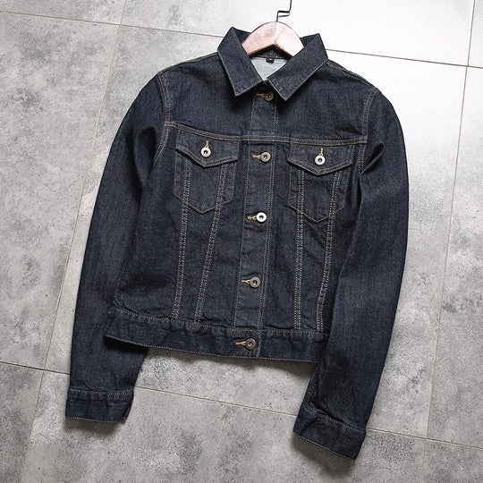 Herren schmal geschnittene Jeansjacke mit Brusttaschen und verstellbaren Manschetten Nord Taschen
