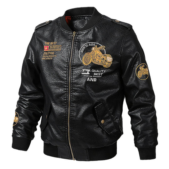 Herren Sportliche Bomberjacke mit hochwertigen Stickereien Nord Taschen