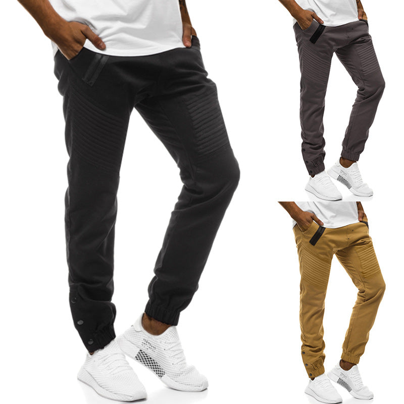 Herren Tech-Joggerhose mit gepolsterten Kniepaneelen, elastischem Tunnelzug und Druckknopf-Manschetten Nord Taschen