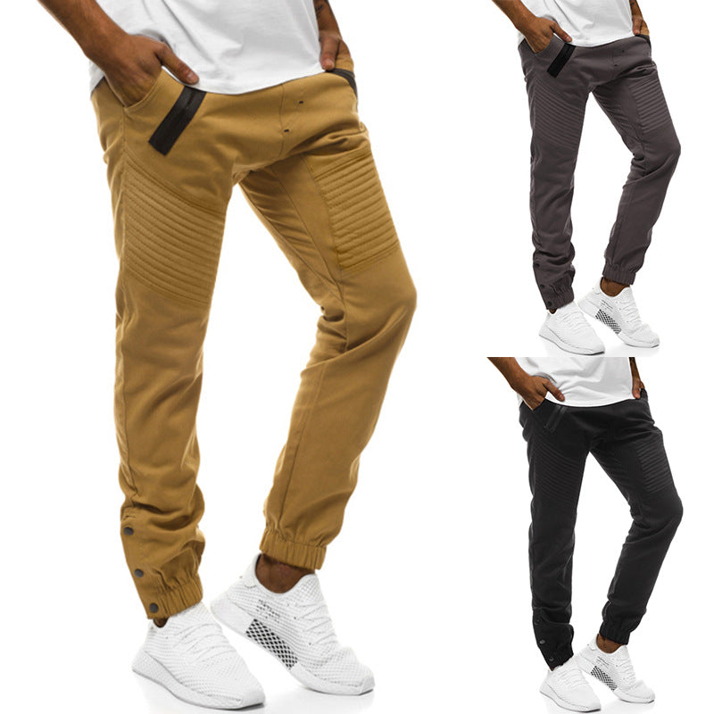 Herren Tech-Joggerhose mit gepolsterten Kniepaneelen, elastischem Tunnelzug und Druckknopf-Manschetten Nord Taschen