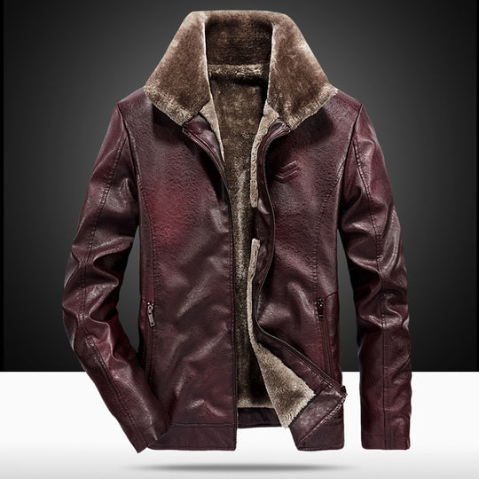 Herren elegante Lederjacke Nord Taschen