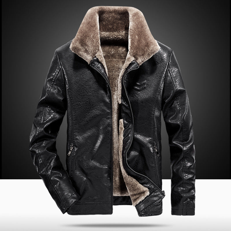 Herren elegante Lederjacke Nord Taschen