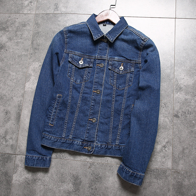 Herren schmal geschnittene Jeansjacke mit Brusttaschen und verstellbaren Manschetten Nord Taschen
