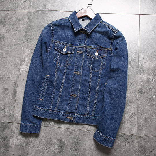 Herren schmal geschnittene Jeansjacke mit Brusttaschen und verstellbaren Manschetten Nord Taschen