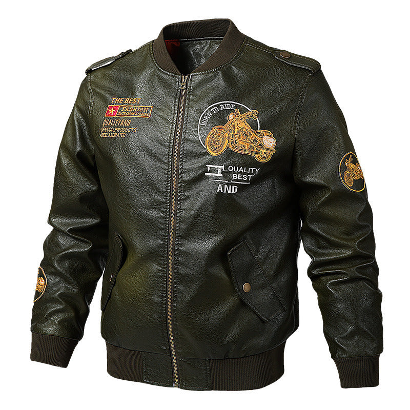 Herren Sportliche Bomberjacke mit hochwertigen Stickereien Nord Taschen