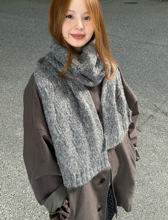 Strickschal aus Alpakawolle