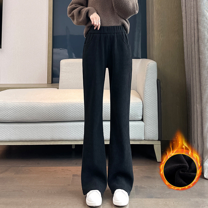 Damen Cordhose mit Schlag, gefüttert, Herbst und Winter