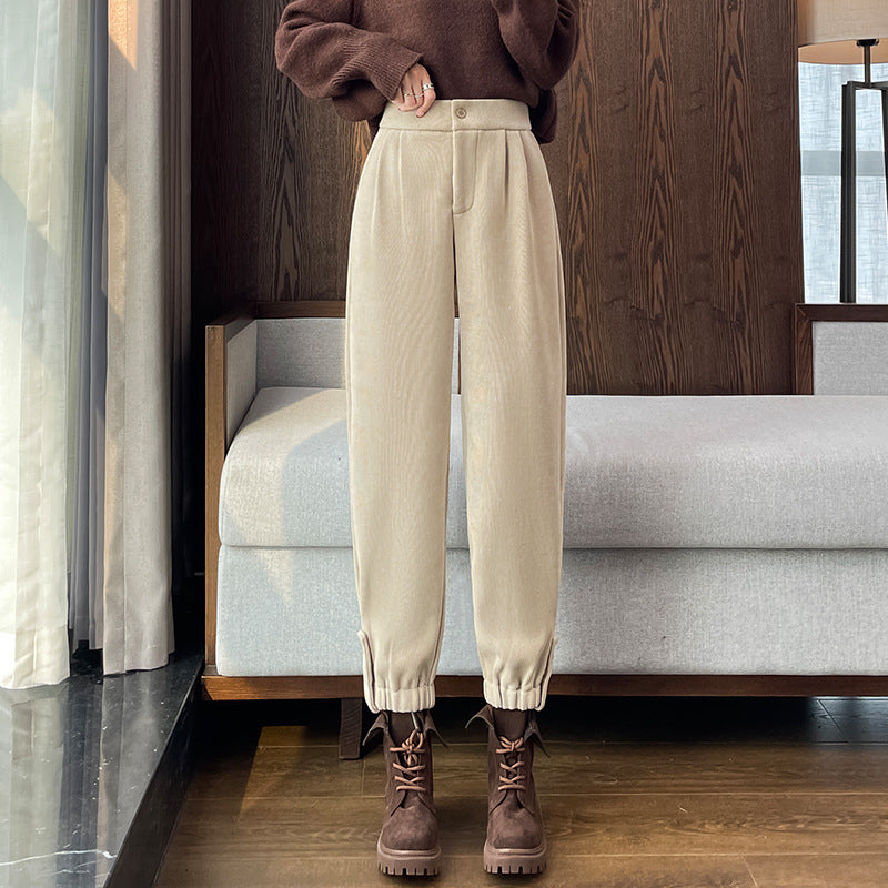 Damen-Freizeithose aus Cord mit Bündchen