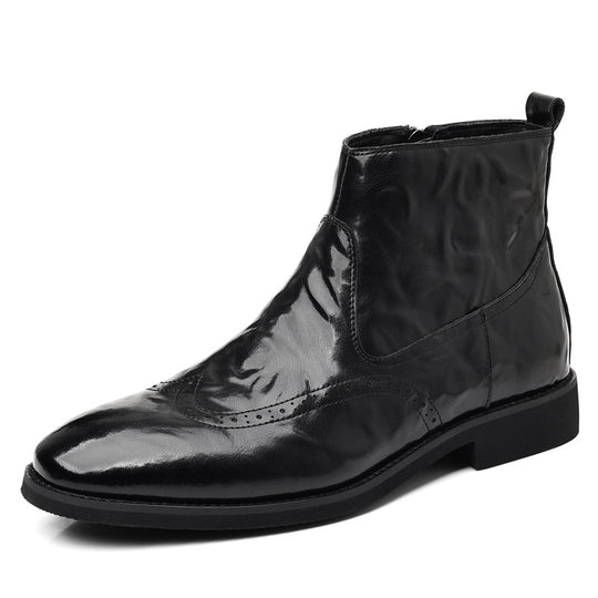 Klassische Chelsea-Stiefel mit Brogue-Details