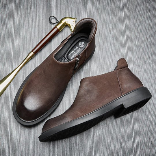 Herren-Chelsea-Stiefel aus Rindsleder, weiche Sohle