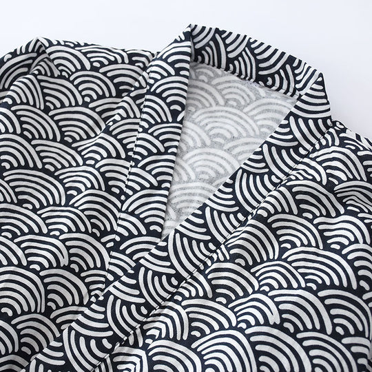 Herren-Hausanzug im Kimono-Stil aus Baumwollgaze