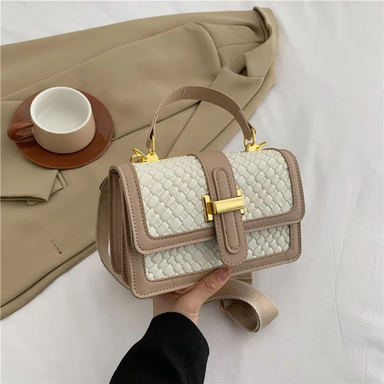 Nord Taschen | Umhängetasche für Damen - Kleine Tasche mit geflochtenem Design und praktischem Verschluss