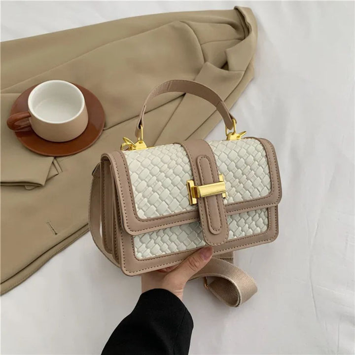 Nord Taschen | Umhängetasche für Damen - Kleine Tasche mit geflochtenem Design und praktischem Verschluss