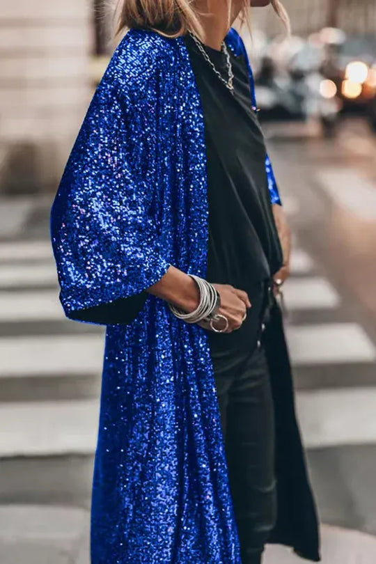 Glamour Kimono aus Pailletten mit Schlüsselloch - Arvani