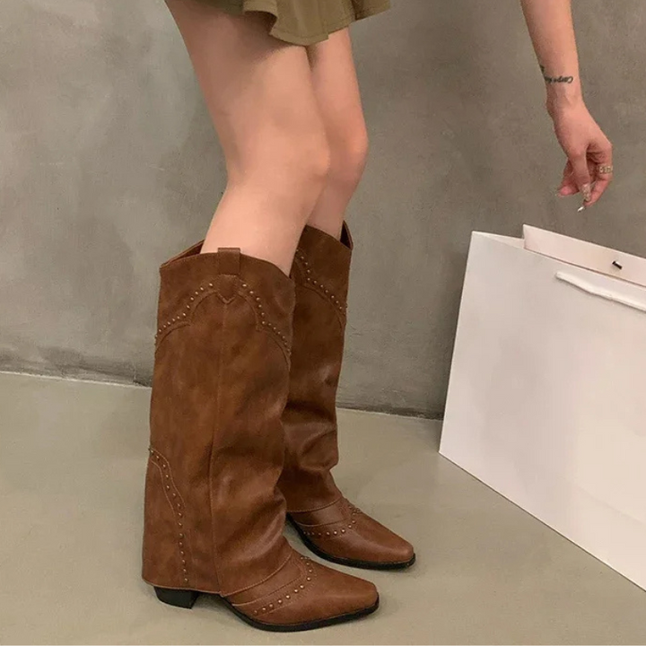 Knöchelstiefel Cowboy Stiefel Damen