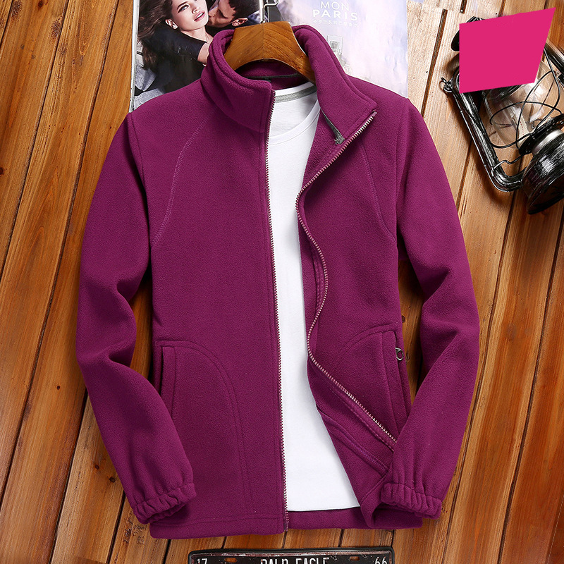 Fleecejacke Damen Reißverschluss-Fleece mit Stehkragen