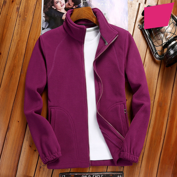 Fleecejacke Damen Reißverschluss-Fleece mit Stehkragen
