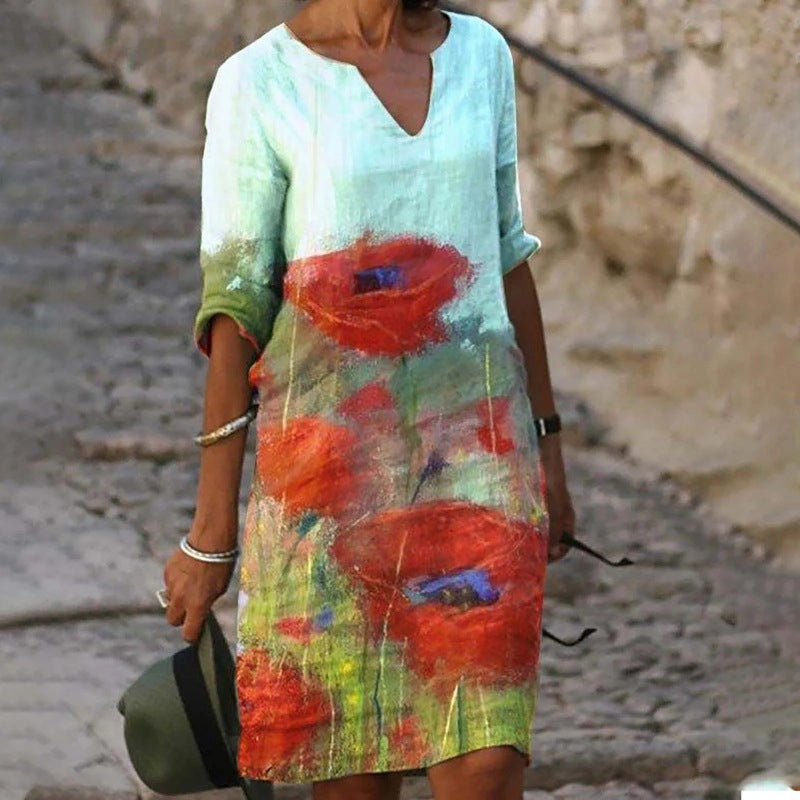 Bezauberndes Kleid mit Blumenmuster