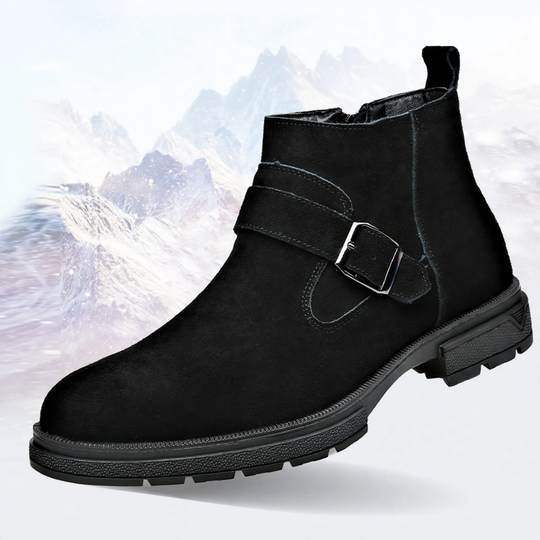 Herren-Chelsea-Stiefel, Echtleder, gefüttert