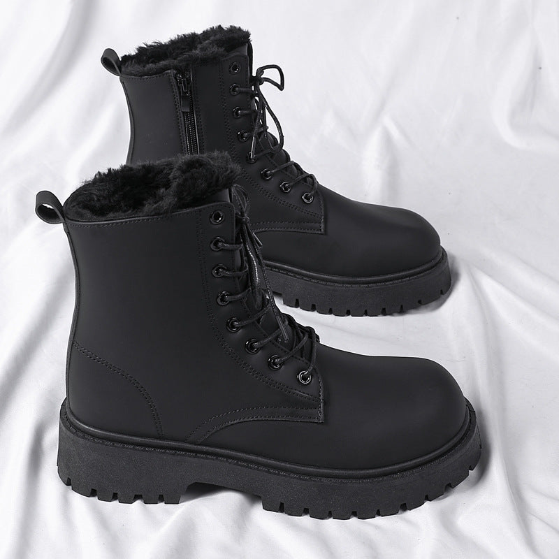 Gefütterte Herren-Stiefel im Biker-Stil