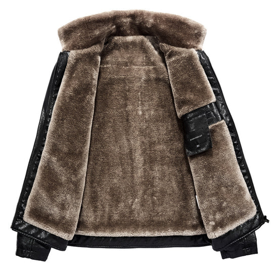 Herren elegante Lederjacke Nord Taschen