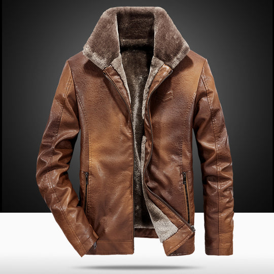 Herren elegante Lederjacke Nord Taschen