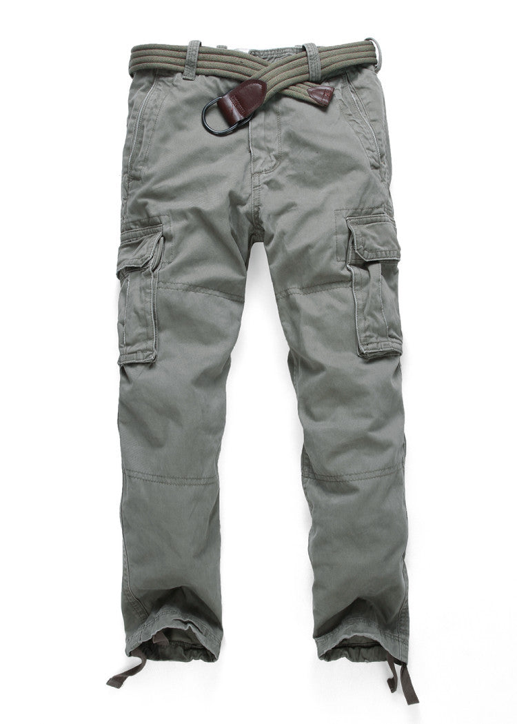 Herren Cargohose mit mehreren Taschen, verstellbaren Beinabschlüssen und Gürtel Nord Taschen