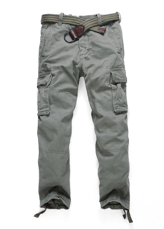 Herren Cargohose mit mehreren Taschen, verstellbaren Beinabschlüssen und Gürtel Nord Taschen
