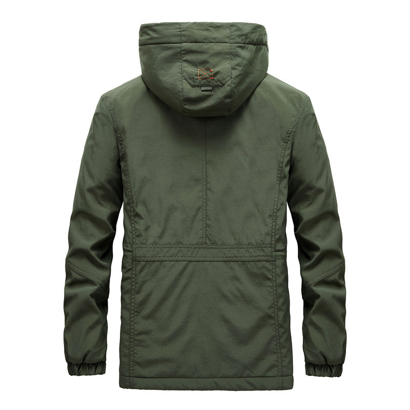 Herren Expedition-Parka mit Teddy-Innenfutter, abnehmbarer Kapuze und Reißverschluss-Brusttasche Nord Taschen